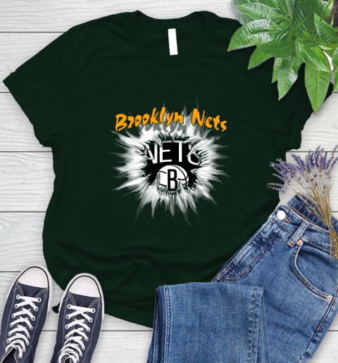 Brooklyn Nets NBA Basketball Rip Sports Women's T-Shirt 6