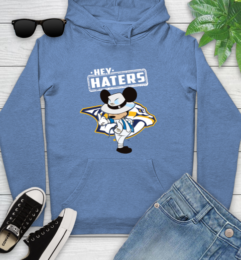 NHL Hey Haters Mickey Hockey Sports Nashville Predators Youth Hoodie 13