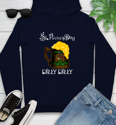 NHL New York Rangers St Patrick's Day Dilly Dilly Beer Hockey Sports Youth Hoodie 3