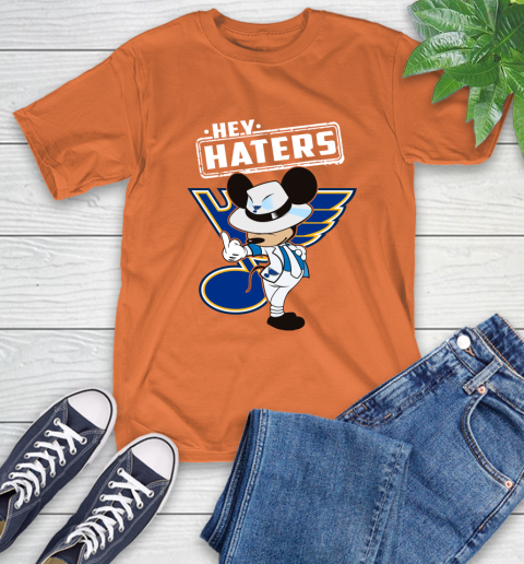 NHL Hey Haters Mickey Hockey Sports St.Louis Blues T-Shirt 4