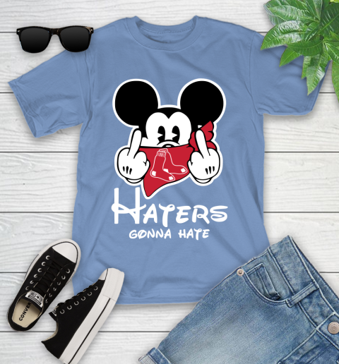 MLB Boston Red Sox Haters Gonna Hate Mickey Mouse Disney Baseball T Shirt_000 Youth T-Shirt 15