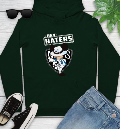 NBA Hey Haters Mickey Basketball Sports Brooklyn Nets Youth Hoodie 14
