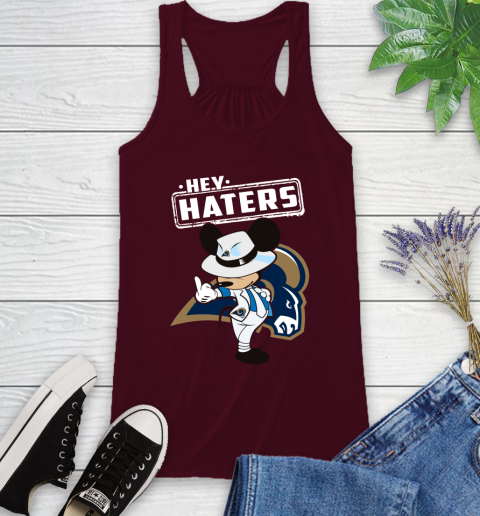 NFL Hey Haters Mickey Football Sports Los Angeles Rams Racerback Tank 2