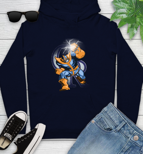 Colorado Rockies MLB Baseball Thanos Avengers Infinity War Marvel Youth Hoodie 3