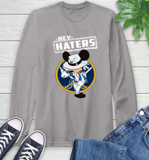 NHL Hey Haters Mickey Hockey Sports Buffalo Sabres Long Sleeve T-Shirt 6