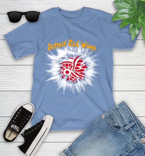 Detroit Red Wings NHL Hockey Adoring Fan Rip Sports Youth T-Shirt 15