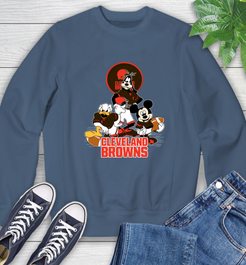 NFL Cleveland Browns Mickey Mouse Donald Duck Goofy Football Shirt Sweatshirt 8