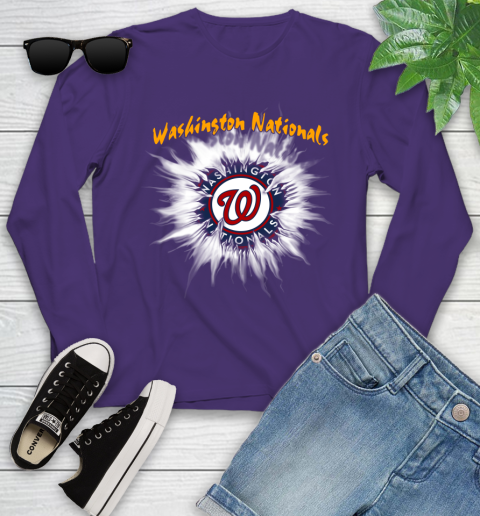 Washington Nationals MLB Baseball Adoring Fan Rip Sports Youth Long Sleeve 4
