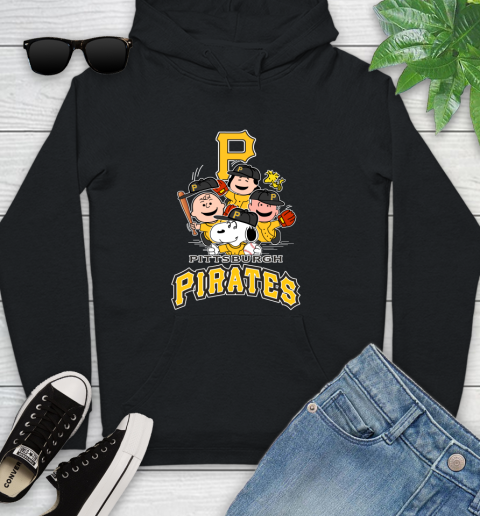 MLB Pittsburgh Pirates Snoopy Charlie Brown Woodstock The Peanuts Movie Baseball T Shirt_000 Youth Hoodie
