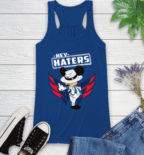 NHL Hey Haters Mickey Hockey Sports Washington Capitals Racerback Tank 8