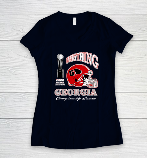 Georgia National Championship Women's V-Neck T-Shirt 9