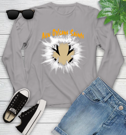 New Orleans Saints NFL Football Adoring Fan Rip Sports Youth Long Sleeve 5