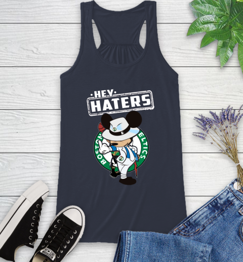 NBA Hey Haters Mickey Basketball Sports Boston Celtics Racerback Tank 10