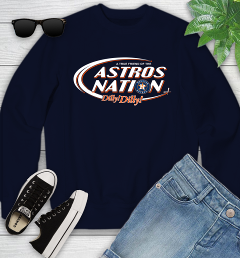 MLB A True Friend Of The Houston Astros Dilly Dilly Baseball Sports Youth Sweatshirt 2