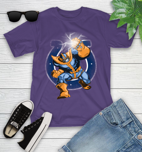 Indianapolis Colts NFL Football Thanos Avengers Infinity War Marvel Youth T-Shirt 3