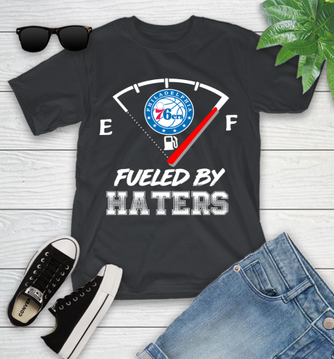 Philadelphia 76ers NBA Basketball Fueled By Haters Sports Youth T-Shirt