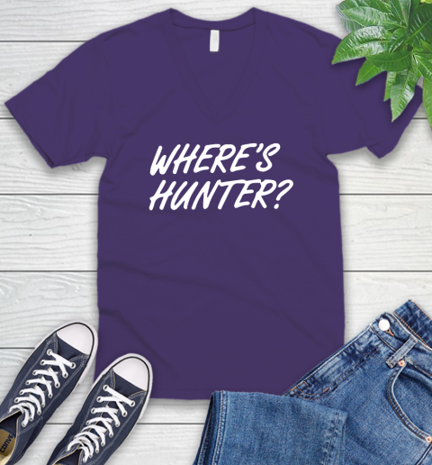 Where Is Hunter V-Neck T-Shirt 9