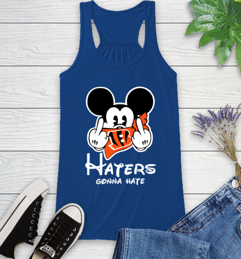 NFL Cincinnati Bengals Haters Gonna Hate Mickey Mouse Disney Football T Shirt_000 Racerback Tank 8