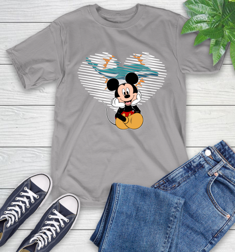 NFL Miami Dolphins The Heart Mickey Mouse Disney Football T Shirt_000 T-Shirt 6