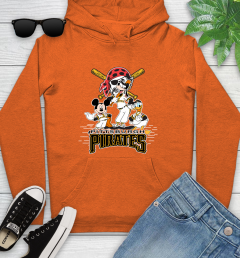 MLB Pittsburgh Pirates Mickey Mouse Donald Duck Goofy Baseball T Shirt Youth Hoodie 4