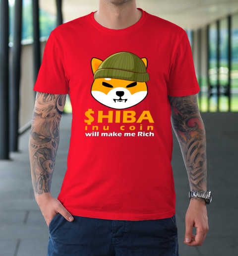 Shiba Will Make Me Rich Vintage Shiba Inu Coin Shiba Army T-Shirt 8