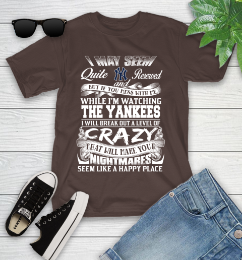 New York Yankees MLB Baseball Don't Mess With Me While I'm Watching My Team Youth T-Shirt 7