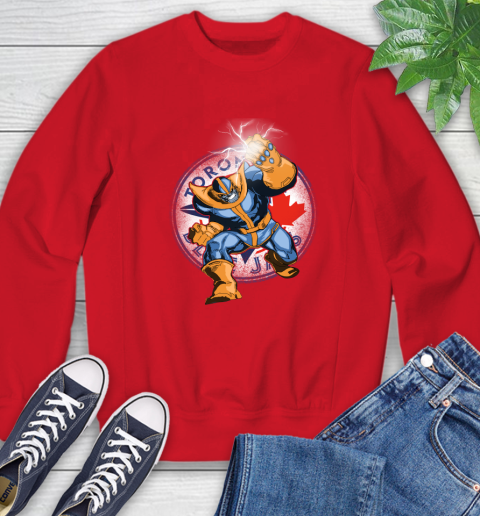 Toronto Blue Jays MLB Baseball Thanos Avengers Infinity War Marvel Sweatshirt 10