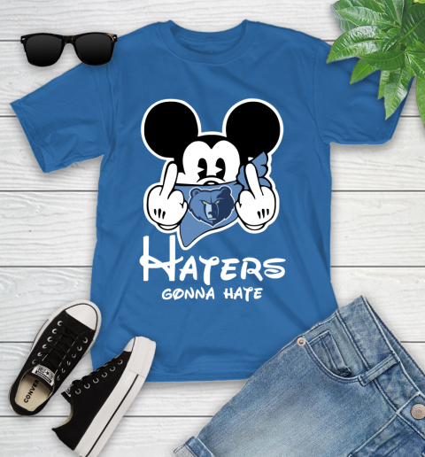 NBA Memphis Grizzlies Haters Gonna Hate Mickey Mouse Disney Basketball T Shirt Youth T-Shirt 12
