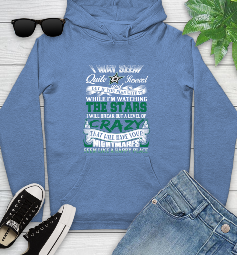 Dallas Stars NHL Hockey Don't Mess With Me While I'm Watching My Team Youth Hoodie 13