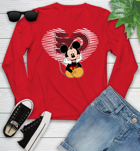 NHL Philadelphia Flyers The Heart Mickey Mouse Disney Hockey Youth Long Sleeve 11