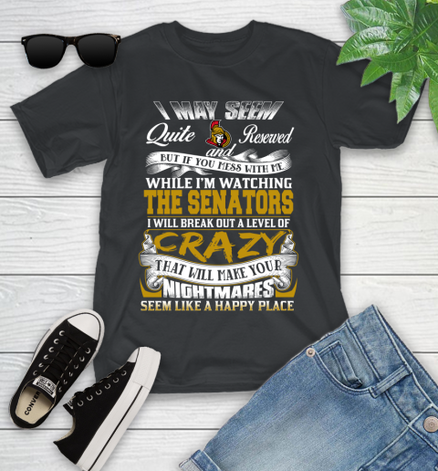 Ottawa Senators NHL Hockey Don't Mess With Me While I'm Watching My Team Youth T-Shirt