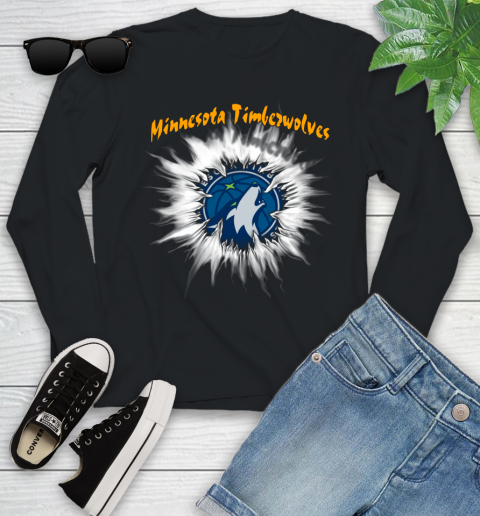 Minnesota Timberwolves NBA Basketball Rip Sports Youth Long Sleeve