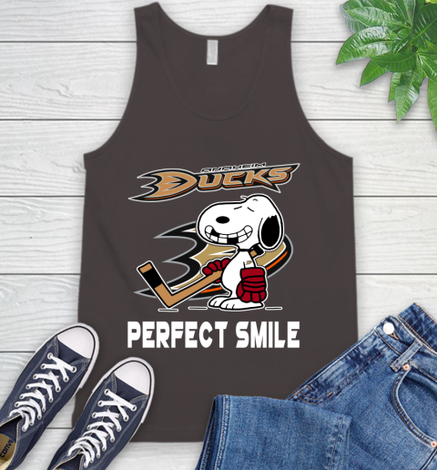 NHL Anaheim Ducks Snoopy Perfect Smile The Peanuts Movie Hockey T Shirt Tank Top 6