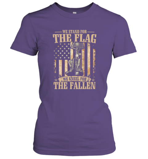 We Stand For The Flag We Kneel for the Fallen Long Sleeve Women Tee