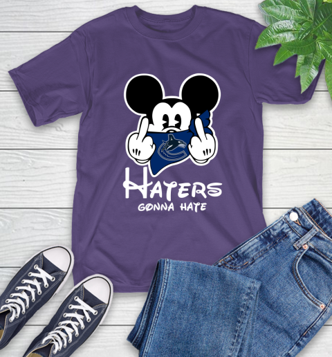 NHL Vancouver Canucks Haters Gonna Hate Mickey Mouse Disney Hockey T Shirt T-Shirt 5