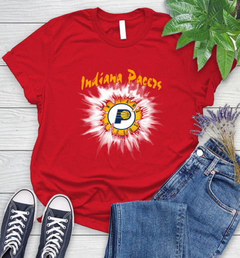 Indiana Pacers NBA Basketball Rip Sports Women's T-Shirt 13