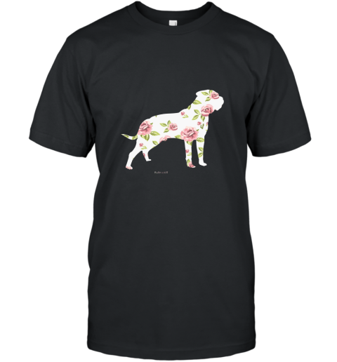 Bullmastiff Roses Shirt. Bullmastiff Dog art gifts AN T-Shirt