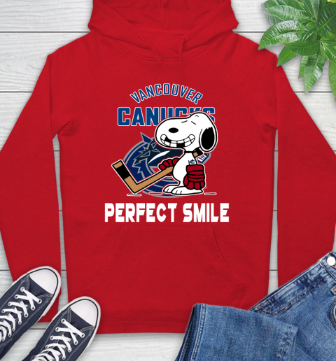 NHL Vancouver Canucks Snoopy Perfect Smile The Peanuts Movie Hockey T Shirt Hoodie 10