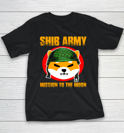 Shiba Army Shiba Inu Coin Crypto Token Cryptocurrency Wallet Youth T-Shirt