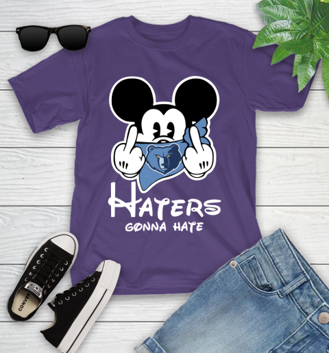 NBA Memphis Grizzlies Haters Gonna Hate Mickey Mouse Disney Basketball T Shirt Youth T-Shirt 3