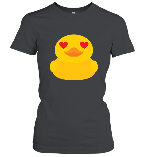 Rubber Duck Emoji Heart Love Eye Shirt T Shirt Duckling Tee Women T-Shirt