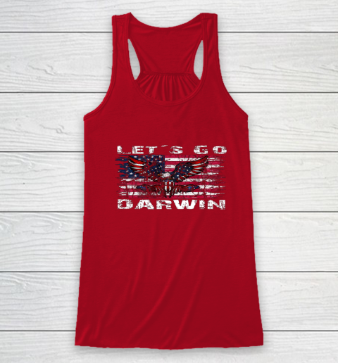 Let's go Darwin America Flag Eagle Racerback Tank 10