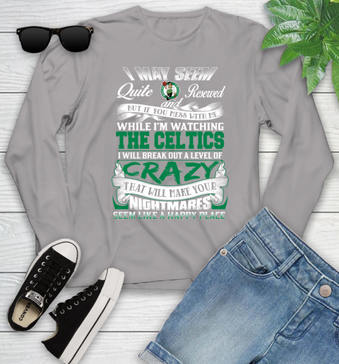 Boston Celtics NBA Basketball Don't Mess With Me While I'm Watching My Team Youth Long Sleeve 5