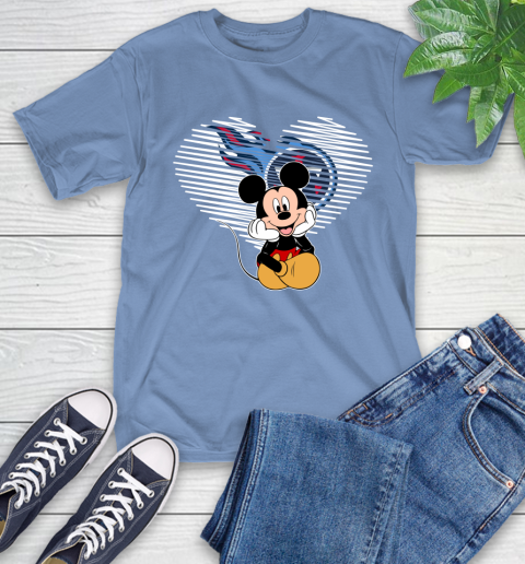 NFL Tennessee Titans The Heart Mickey Mouse Disney Football T Shirt_000 T-Shirt 12