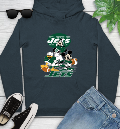 NFL New York Jets Mickey Mouse Donald Duck Goofy Football Shirt Youth Hoodie 10