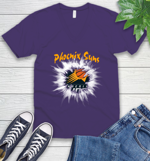 Phoenix Suns NBA Basketball Rip Sports V-Neck T-Shirt 9