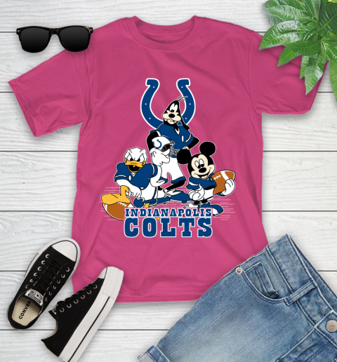 NFL Indianapolis Colts Mickey Mouse Donald Duck Goofy Football Shirt Youth T-Shirt 11