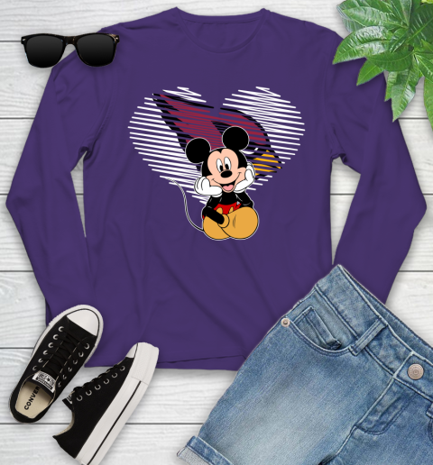 NFL Arizona Cardinals The Heart Mickey Mouse Disney Football T Shirt_000 Youth Long Sleeve 4