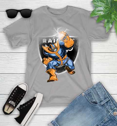 Oakland Raiders NFL Football Thanos Avengers Infinity War Marvel Youth T-Shirt 4