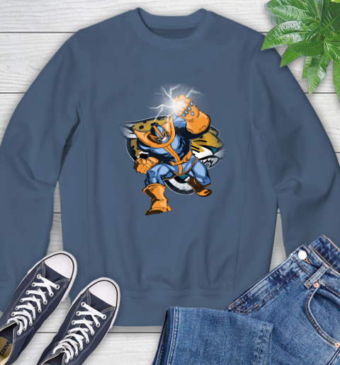 Jacksonville Jaguars NFL Football Thanos Avengers Infinity War Marvel Sweatshirt 8